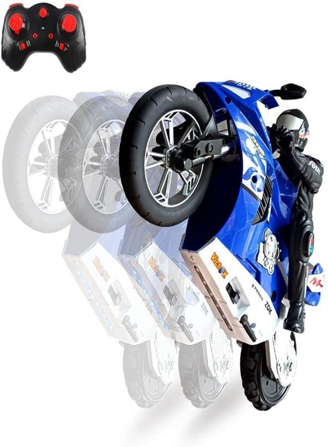 Black Foru 2.4G RC Motorcycle | Hobby Grade Remote Racing Motorbike with Self-Balancing, 2WD High Speed, 360° Stunts, Music & Lights | Realistic Simulation Model - Image 1